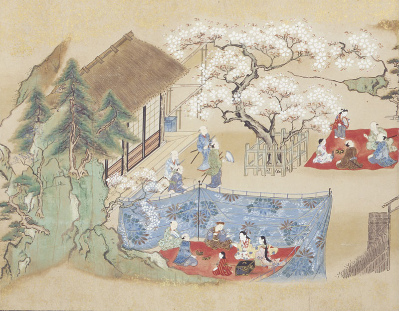 作者不詳（初期肉筆浮世絵諸画人）
桜下遊宴